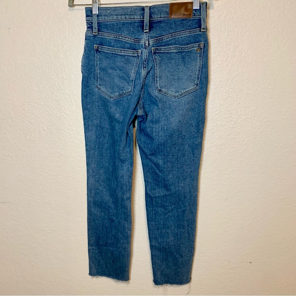 Madewell The Momjean Medium Wash Blue Denim Size 25 Petite - Picture 7 of 15